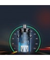 Baseus Circular smart car charger 2x USB QC3.0 Quick Charge 3.0 SCP AFC 30W black (CCALL-YD01)