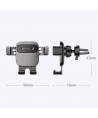 Baseus Cube SUYL-FK01 gravity phone holder 4.7-6.6" for car air vent - black