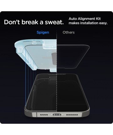 Spigen Glas.tR EZ Fit Tempered Glass for iPhone 12 / iPhone 12 Pro - 2 pcs.