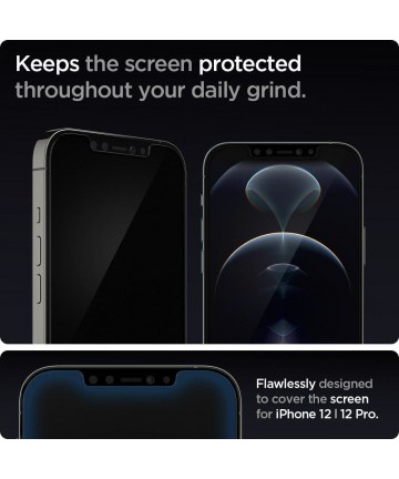 Spigen Glas.tR EZ Fit Tempered Glass for iPhone 12 / iPhone 12 Pro - 2 pcs.