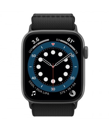 Spigen Fit Lite Strap for Apple Watch 4/5/6/7/8/9/SE/Ultra (42/44/45/49 mm) - Black