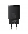 Baseus Compact fast charger USB / USB Type C 20W 3A Power Delivery Quick Charge 3.0 black (CCXJ-B01)