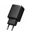 Baseus Compact fast charger USB / USB Type C 20W 3A Power Delivery Quick Charge 3.0 black (CCXJ-B01)
