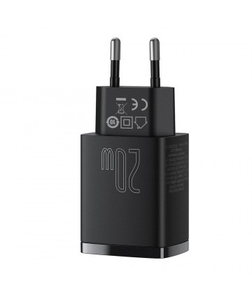Baseus Compact fast charger USB / USB Type C 20W 3A Power Delivery Quick Charge 3.0 black (CCXJ-B01)