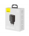 Baseus Compact fast charger USB / USB Type C 20W 3A Power Delivery Quick Charge 3.0 black (CCXJ-B01)