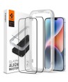 Spigen ALM Glass FC tempered glass for iPhone 13 / 13 Pro / 14 / 16e / 17e - black 2 pcs.
