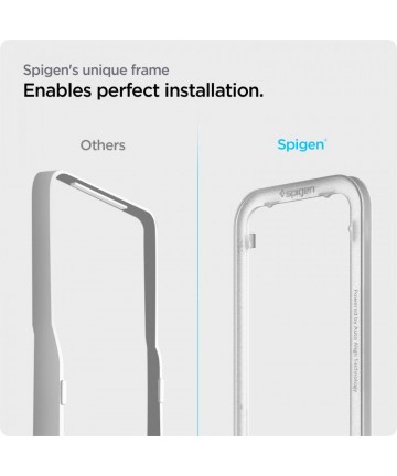 Spigen ALM Glass FC tempered glass for iPhone 13 / 13 Pro / 14 / 16e / 17e - black 2 pcs.