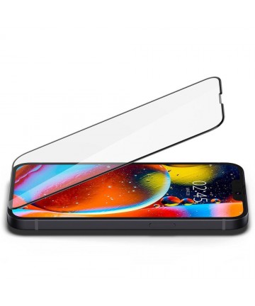 Spigen Glass FC Tempered Glass for iPhone 13 / 13 Pro / 14 / 16e / 17e - Black