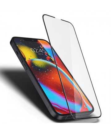 Spigen Glass FC Tempered Glass for iPhone 13 / 13 Pro / 14 / 16e / 17e - Black