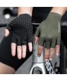 Rockbros Breathable Short Finger Cycling Gloves, Size: L - Gray