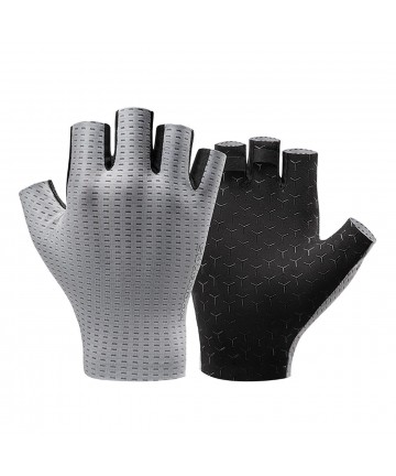 Rockbros Breathable Short Finger Cycling Gloves Size: M - Grey