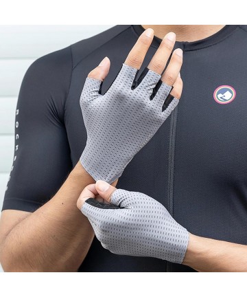 Rockbros Breathable Short Finger Cycling Gloves, Size: S - Gray