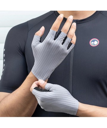 Rockbros Breathable Short Finger Cycling Gloves, Size: S - Gray