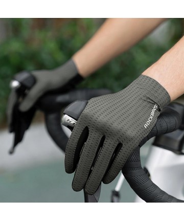 Rockbros Breathable Full Finger Cycling Gloves, Size: S - Green