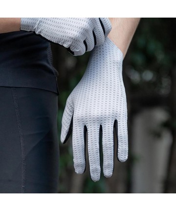 Rockbros Breathable Full Finger Cycling Gloves, Size: M - Gray