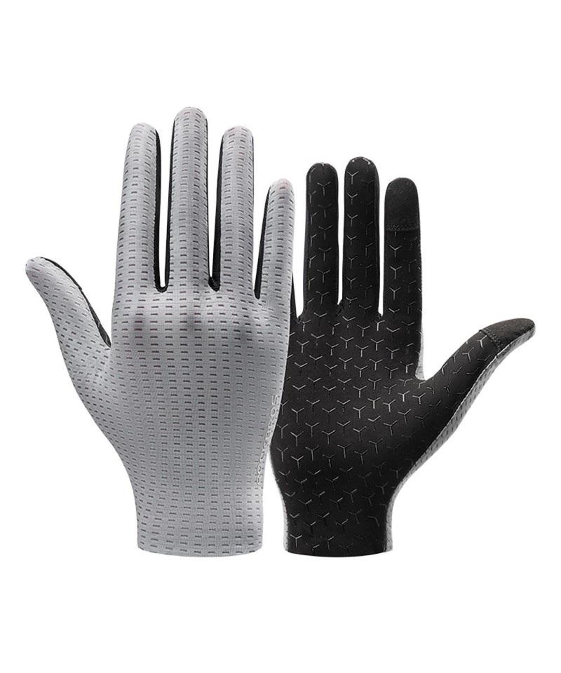 Rockbros Breathable Full Finger Cycling Gloves, Size: XL - Gray