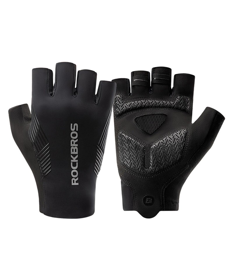 Rockbros cycling gloves spring/summer/autumn, short fingers, size: XXL - black