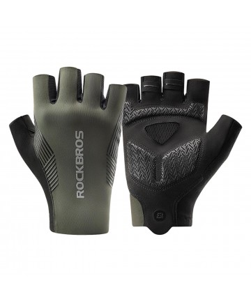 Rockbros cycling gloves spring/summer/autumn, short fingers, size: XL - green