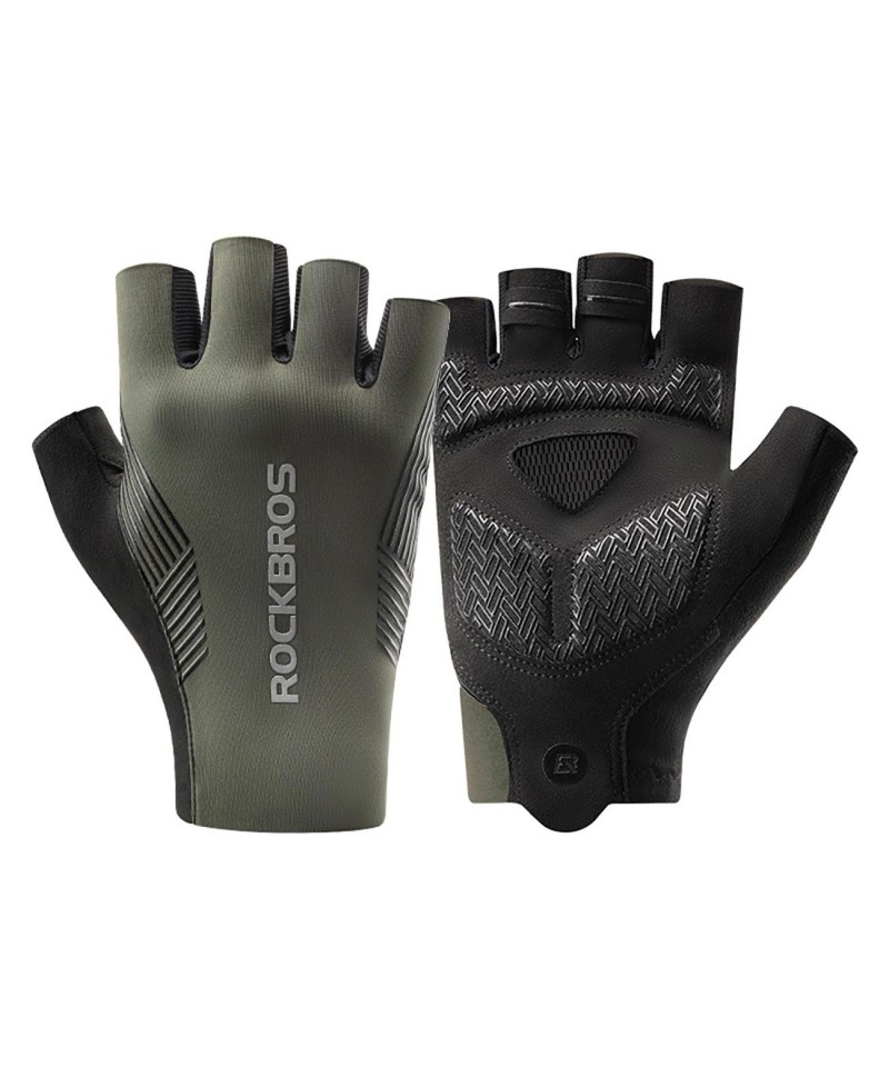 Rockbros cycling gloves spring/summer/autumn, short fingers, size: XL - green