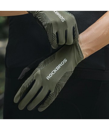 Rockbros cycling gloves spring/summer/autumn, full, size: XXL - green