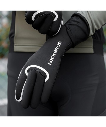 Rockbros Full Waterproof Cycling Gloves, Size: L/XL - Black