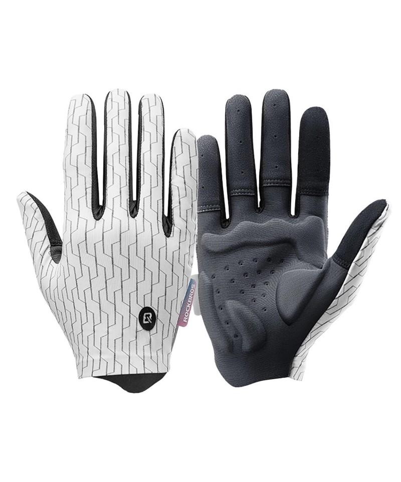 Rockbros sports gloves full spring-summer size S - white and black