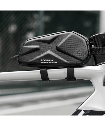 Rockbros Bike Bag, Rigid, Frame, Top Tube, 1.4l - Black