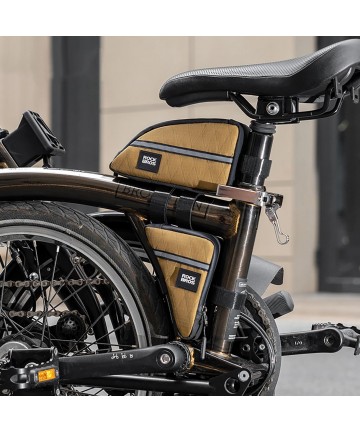Rockbros Triangle Bike Frame Bag 0.3l - Brown