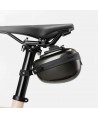 Rockbros rigid hard shell saddle bag, compact, 0.4l capacity - carbon pattern