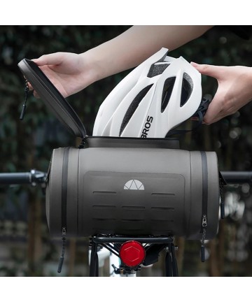 Rockbros waterproof bike pannier, for trunk, capacity 14l - gray