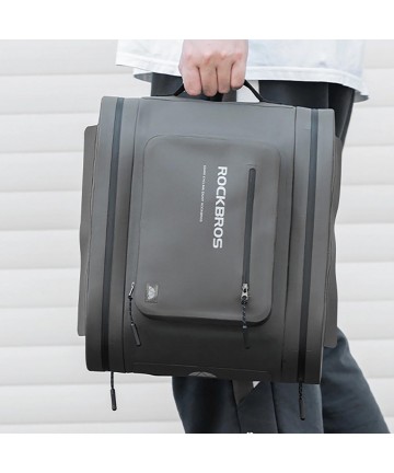 Rockbros waterproof bike pannier, for trunk, capacity 14l - gray