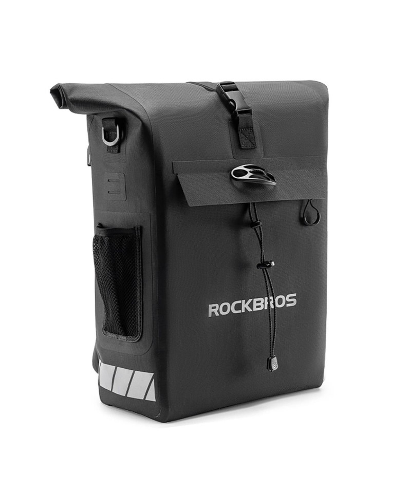 Rockbros Bike Bag with Backpack Function, Waterproof, with Helmet Attachment 18l - Black
