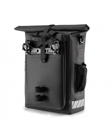 Rockbros Bike Bag with Backpack Function, Waterproof, with Helmet Attachment 18l - Black