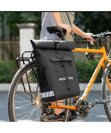 Rockbros Bike Bag with Backpack Function, Waterproof, with Helmet Attachment 18l - Black