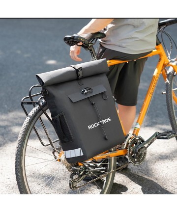 Rockbros Bike Bag with Backpack Function, Waterproof, with Helmet Attachment 18l - Black