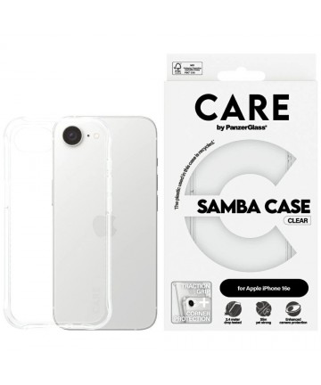 CARE by PanzerGlass Fashion iPhone 16e Case - Transparent