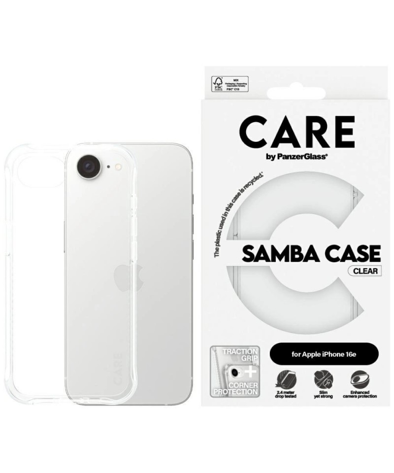 CARE by PanzerGlass Fashion iPhone 16e Case - Transparent