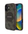 Guess 4G Circle Classic Logo MagSafe case for iPhone 16 - brown
