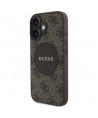 Guess 4G Circle Classic Logo MagSafe case for iPhone 16 - brown