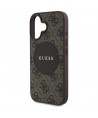 Guess 4G Circle Classic Logo MagSafe case for iPhone 16 - brown