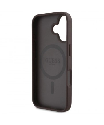 Guess 4G Circle Classic Logo MagSafe case for iPhone 16 - brown