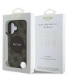 Guess 4G Circle Classic Logo MagSafe case for iPhone 16 - brown