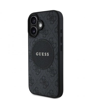 Guess 4G Circle Classic Logo MagSafe case for iPhone 16 - black