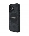 Guess 4G Circle Classic Logo MagSafe case for iPhone 16 - black