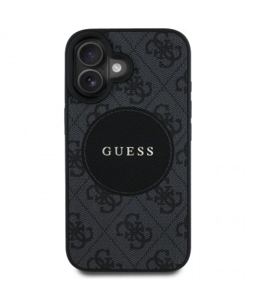 Guess 4G Circle Classic Logo MagSafe case for iPhone 16 - black