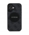 Guess 4G Circle Classic Logo MagSafe case for iPhone 16 - black