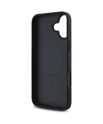 Guess 4G Circle Classic Logo MagSafe case for iPhone 16 - black