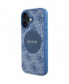 Guess 4G Circle Classic Logo MagSafe case for iPhone 16 - blue