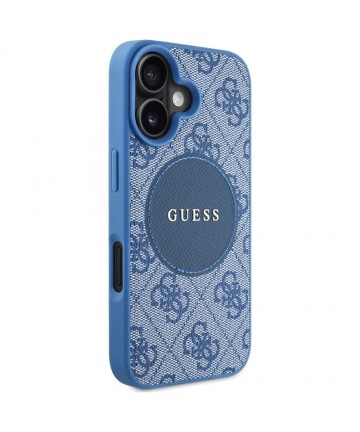 Guess 4G Circle Classic Logo MagSafe case for iPhone 16 - blue