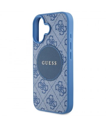 Guess 4G Circle Classic Logo MagSafe case for iPhone 16 - blue